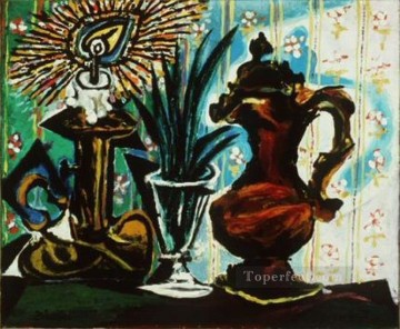 Still life with candle 1937 Pablo Picasso Oil Paintings